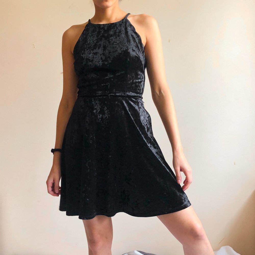 black velvet ballerina dress